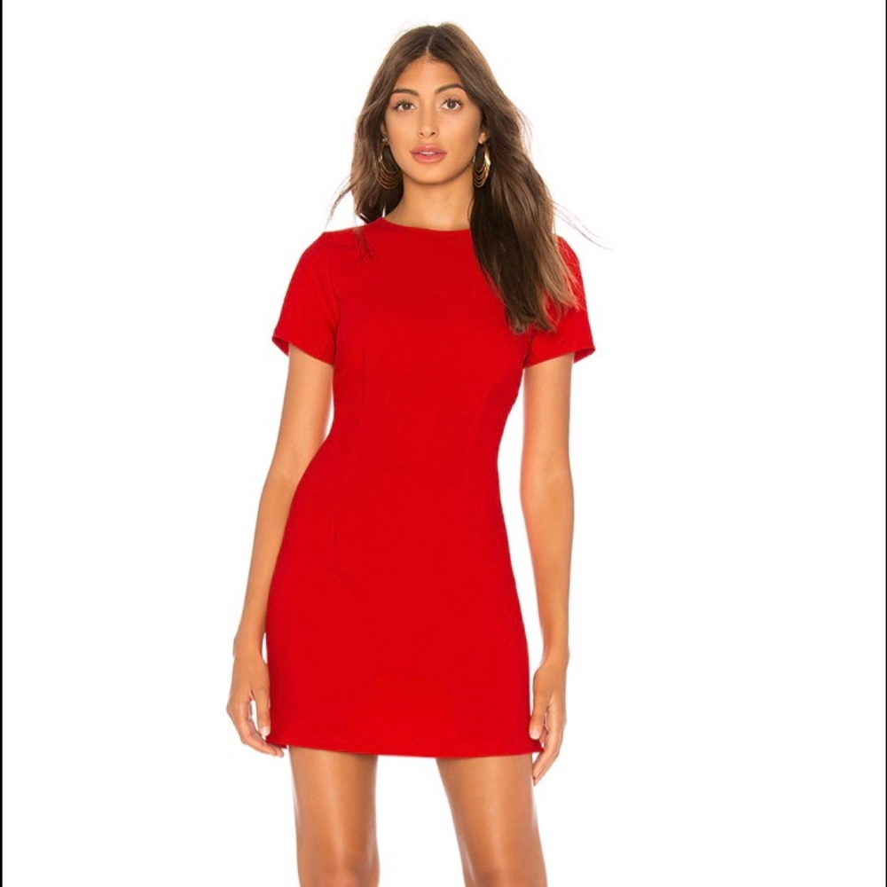NWT REVOLVE Crystal mini dress in red